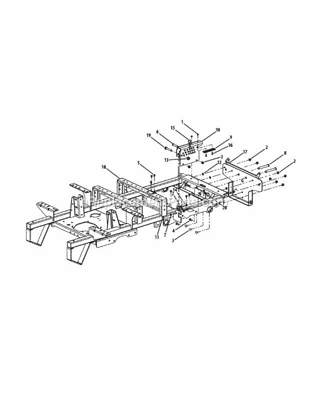 Frame Assembly Diagram and Parts List for M54-KH (53BH8CT4050) (2011 & After) Cub Cadet Sprayer